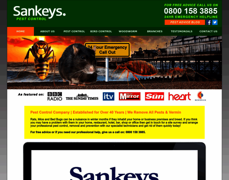 Sankeyspestcontrol.co.uk thumbnail