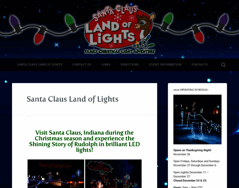 Santaclauslandoflights.com thumbnail
