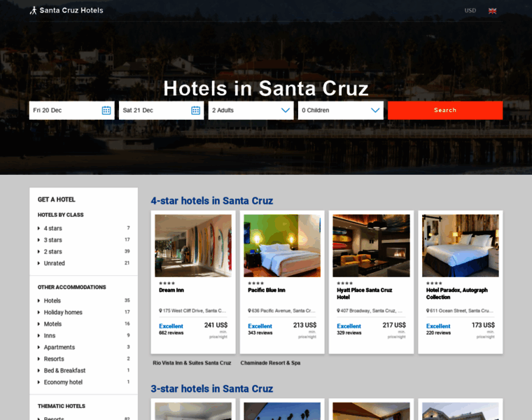 Santacruz-hotels.com thumbnail