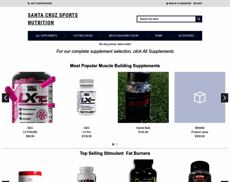 Santacruzsportsnutrition.com thumbnail