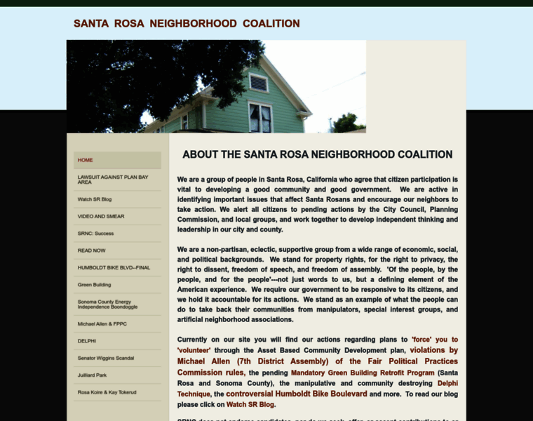 Santarosaneighborhoodcoalition.com thumbnail