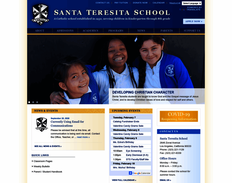 Santateresitaschool.org thumbnail