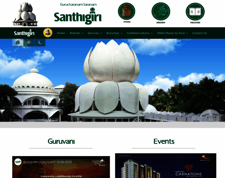 Santhigiriashram.org thumbnail