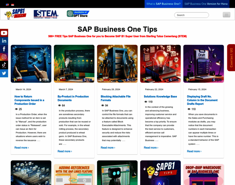Sap-business-one-tips.com thumbnail