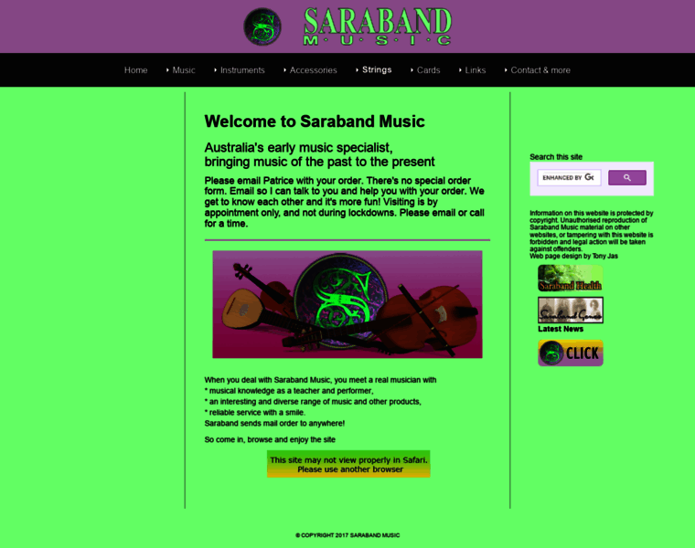 Saraband.com.au thumbnail