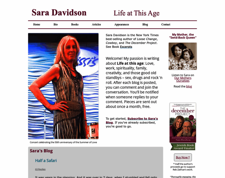 Saradavidson.com thumbnail