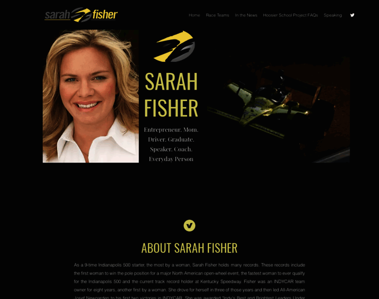 Sarahfisher.com thumbnail