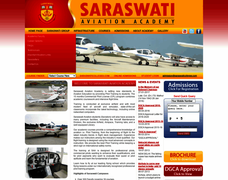Saraswatiaviation.com thumbnail