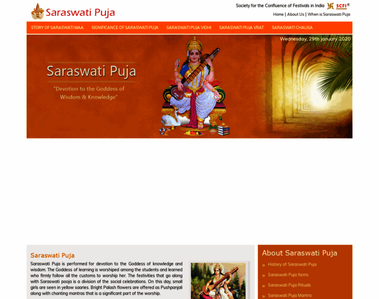 Saraswatipuja.org thumbnail