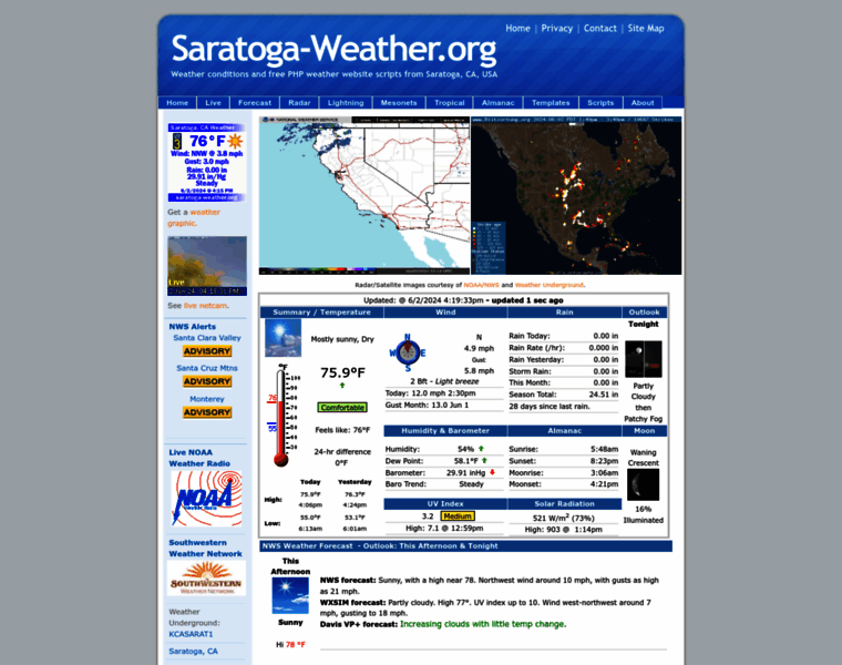 Saratoga-weather.org thumbnail