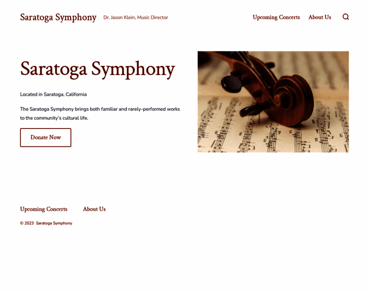Saratogasymphony.com thumbnail