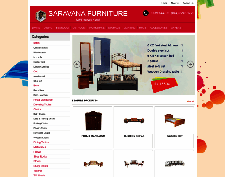 Saravanafurnitures.in thumbnail