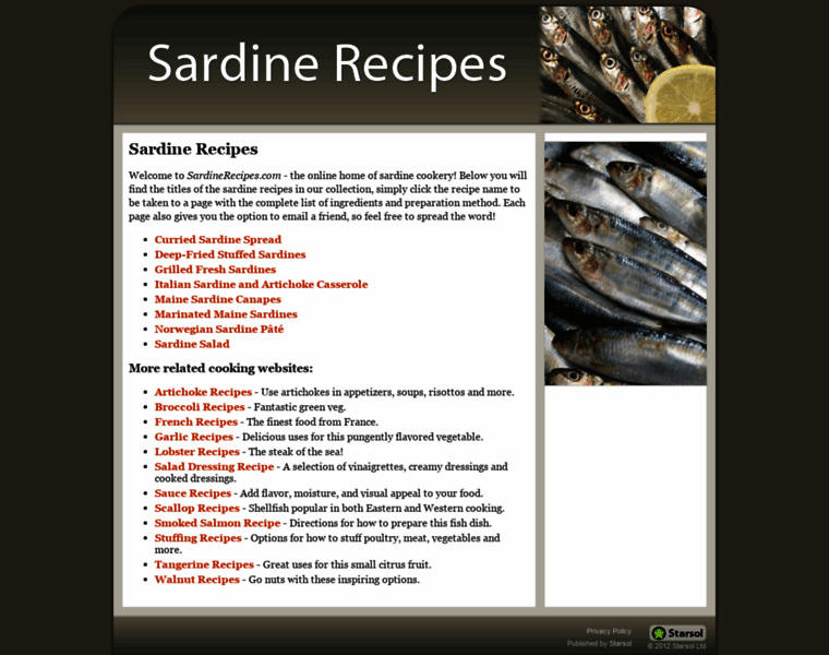 Sardinerecipes.com thumbnail
