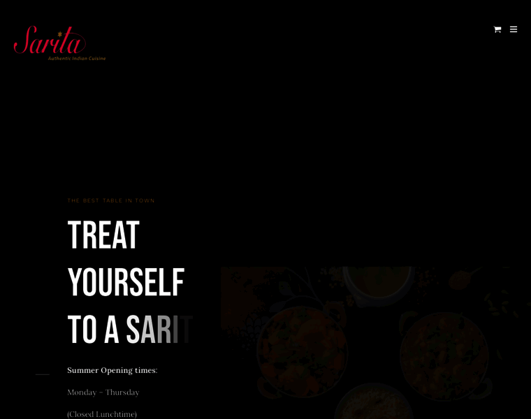 Saritaindianrestaurant.com thumbnail