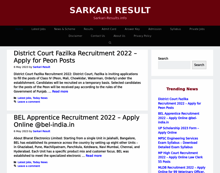 Sarkari-results.info thumbnail