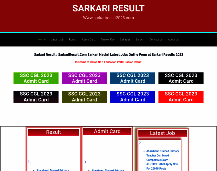 Sarkariresult2023.com thumbnail