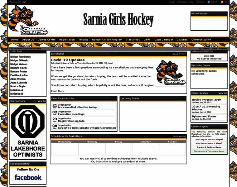 Sarniagirlshockey.com thumbnail