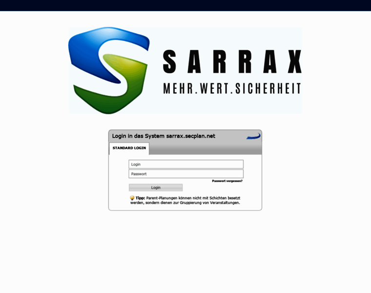 Sarrax.secplan.net thumbnail
