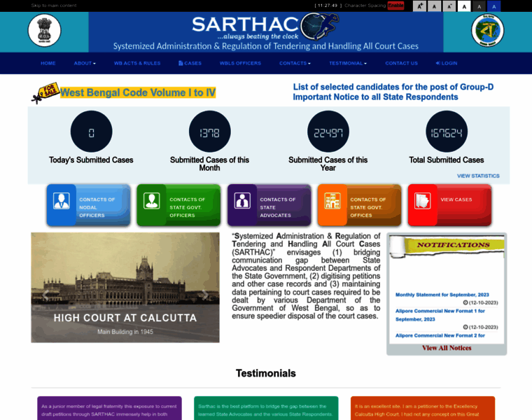 Sarthac.gov.in thumbnail