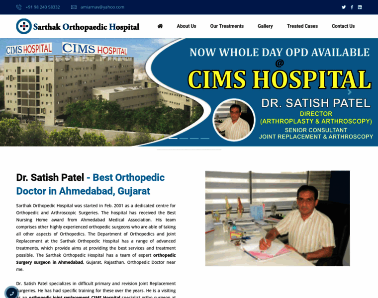 Sarthakorthohospital.com thumbnail
