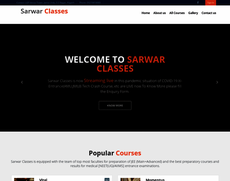 Sarwarclasses.com thumbnail