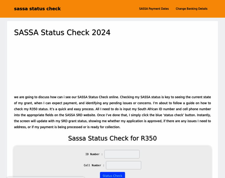 Sassastatuscheck350.co.za thumbnail