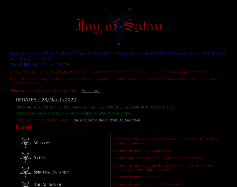 Satanisgod.org thumbnail