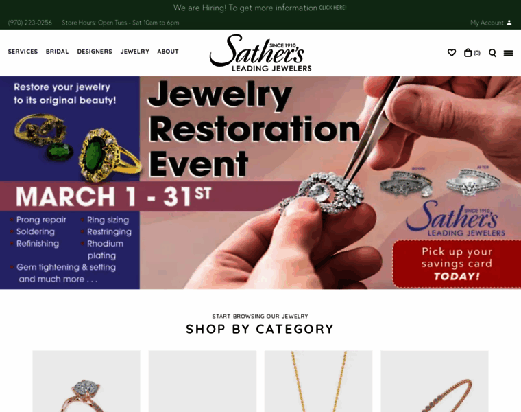Sathersjewelers.com thumbnail