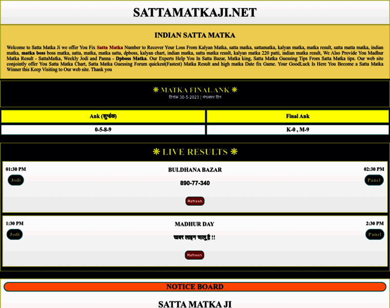 Sattamatkaji.net thumbnail