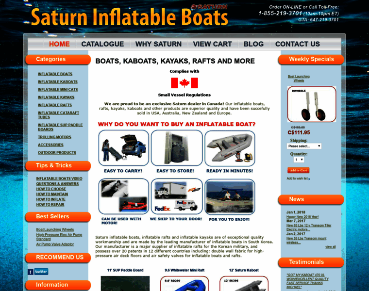Saturninflatableboats.ca thumbnail