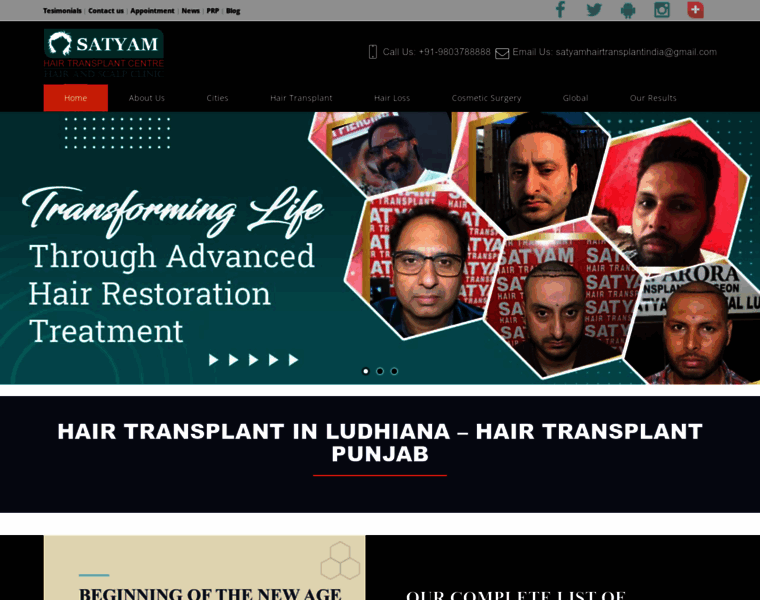 Satyamhairtransplantindia.com thumbnail