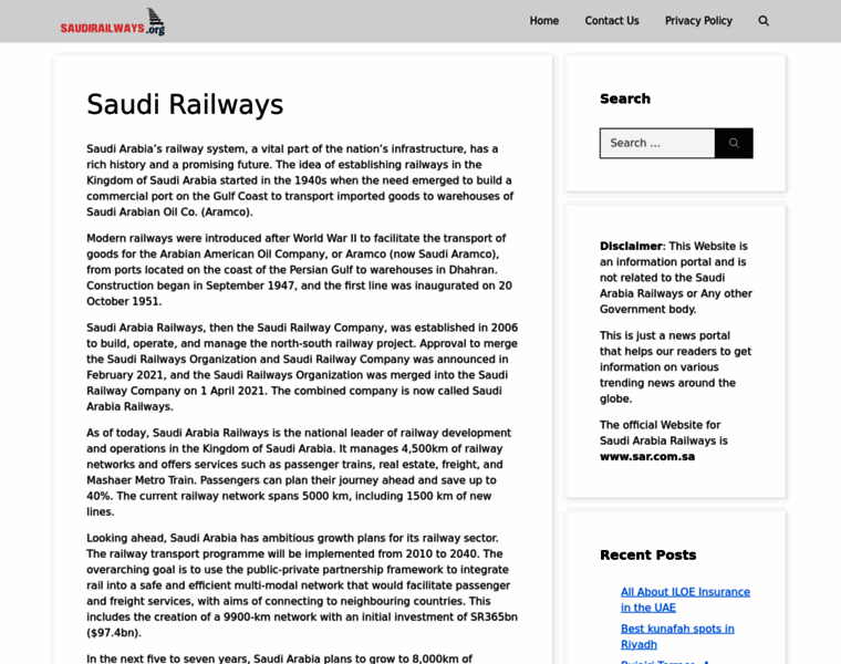 Saudirailways.org thumbnail