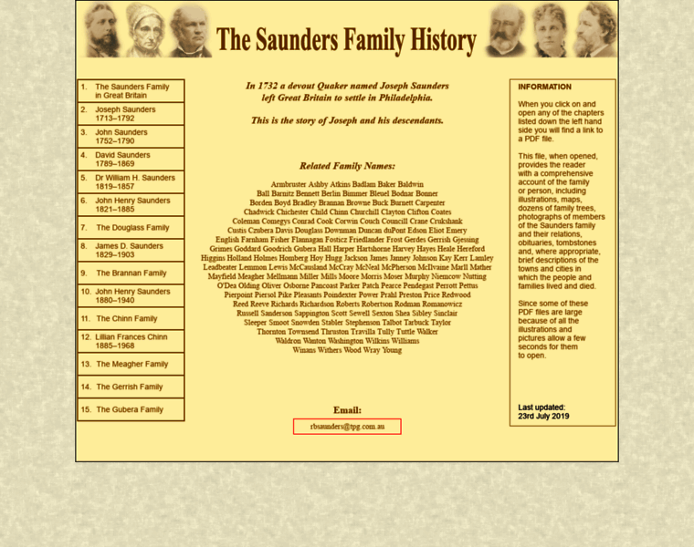 Saundersfamilyhistory.com thumbnail