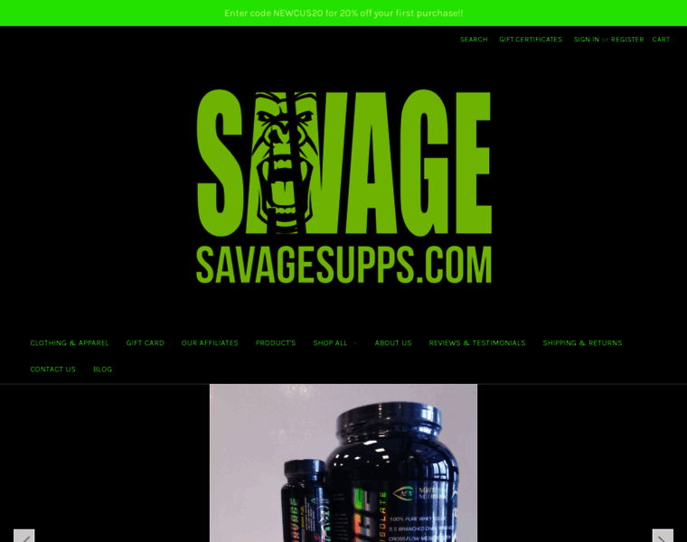 Savagesupps.com thumbnail