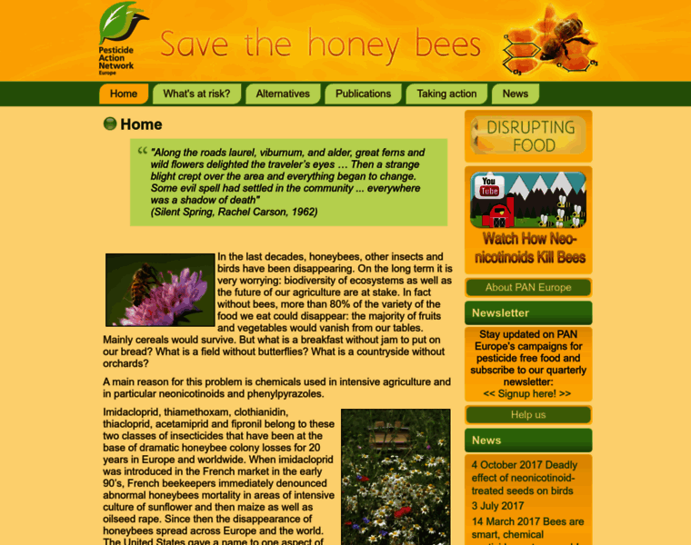 Savehoneybees.info thumbnail