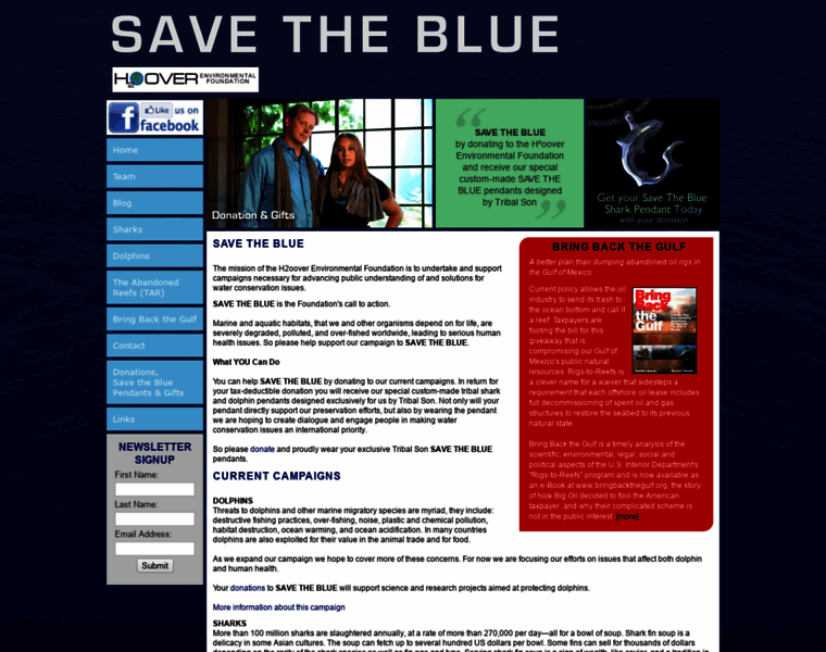 Savetheblue.org thumbnail