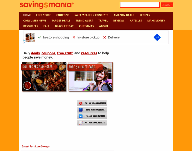 Savingsmania.com thumbnail