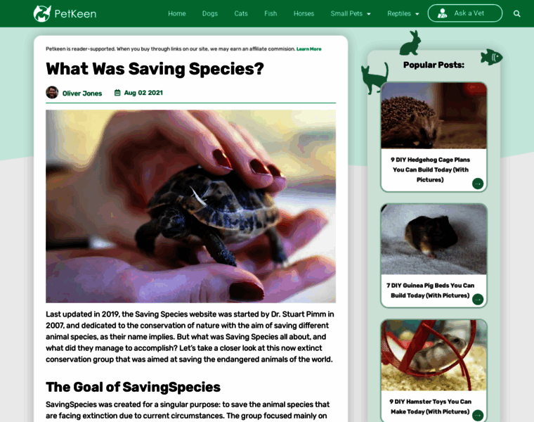 Savingspecies.org thumbnail