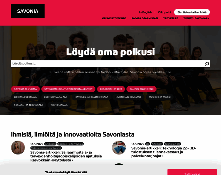 Savonia-amk.fi thumbnail