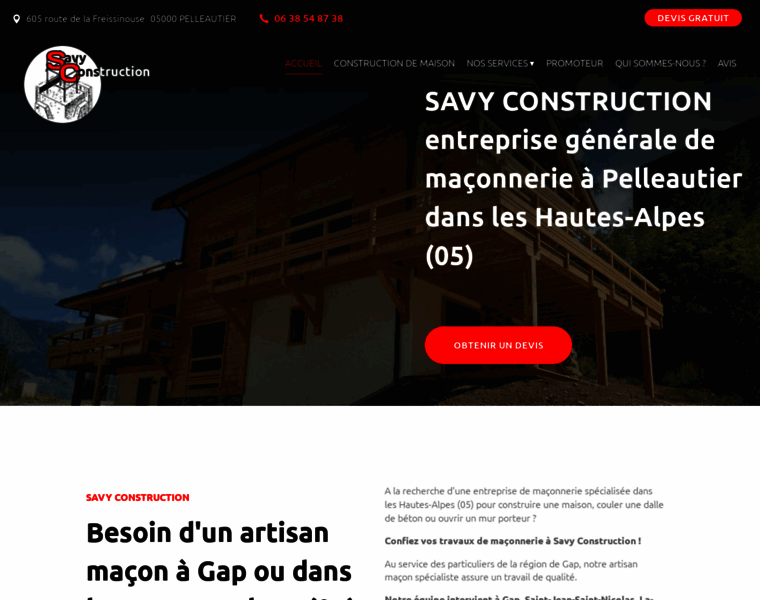 Savy-construction.com thumbnail