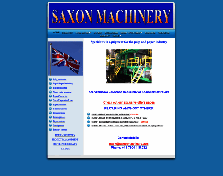 Saxonmachinery.com thumbnail