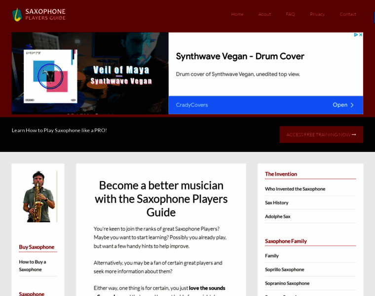 Saxophone-players-guide.com thumbnail