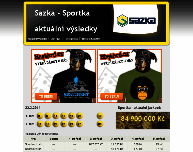 Sazka-sportka-vysledky.com thumbnail