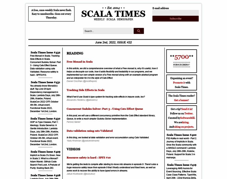 Scalatimes.com thumbnail