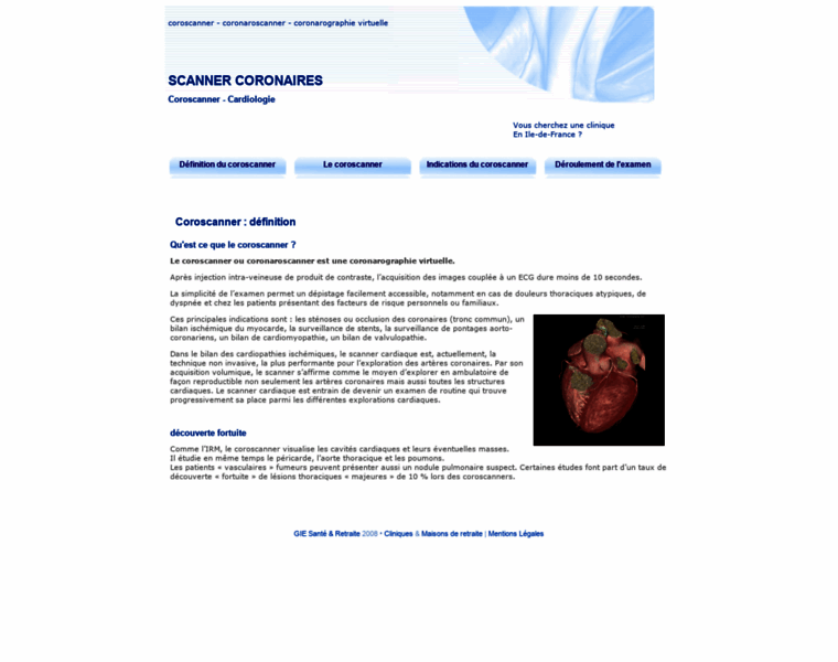 Scanner-coronaires.com thumbnail