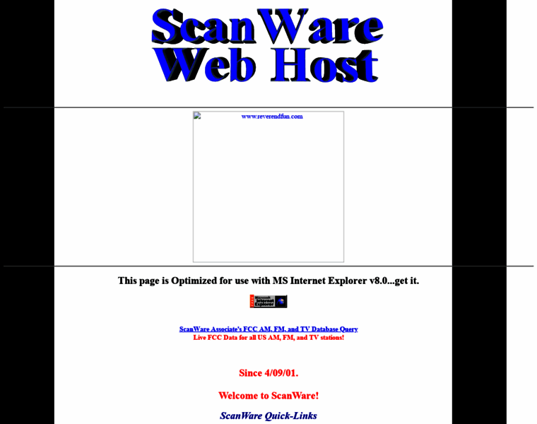 Scanwarewebhost.com thumbnail