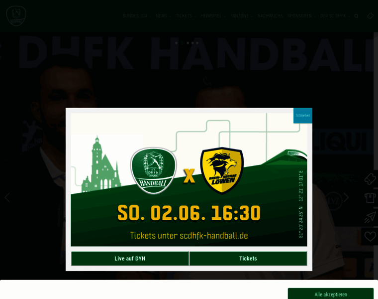 Scdhfk-handball.de thumbnail