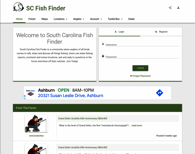 Scfishfinder.com thumbnail
