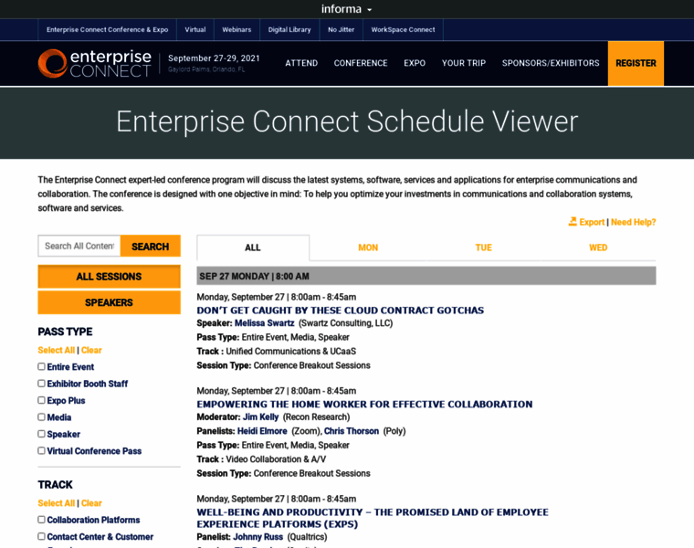 Schedule.enterpriseconnect.com thumbnail