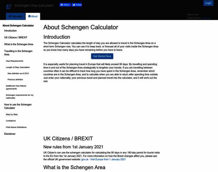 Schengen-calculator.com thumbnail